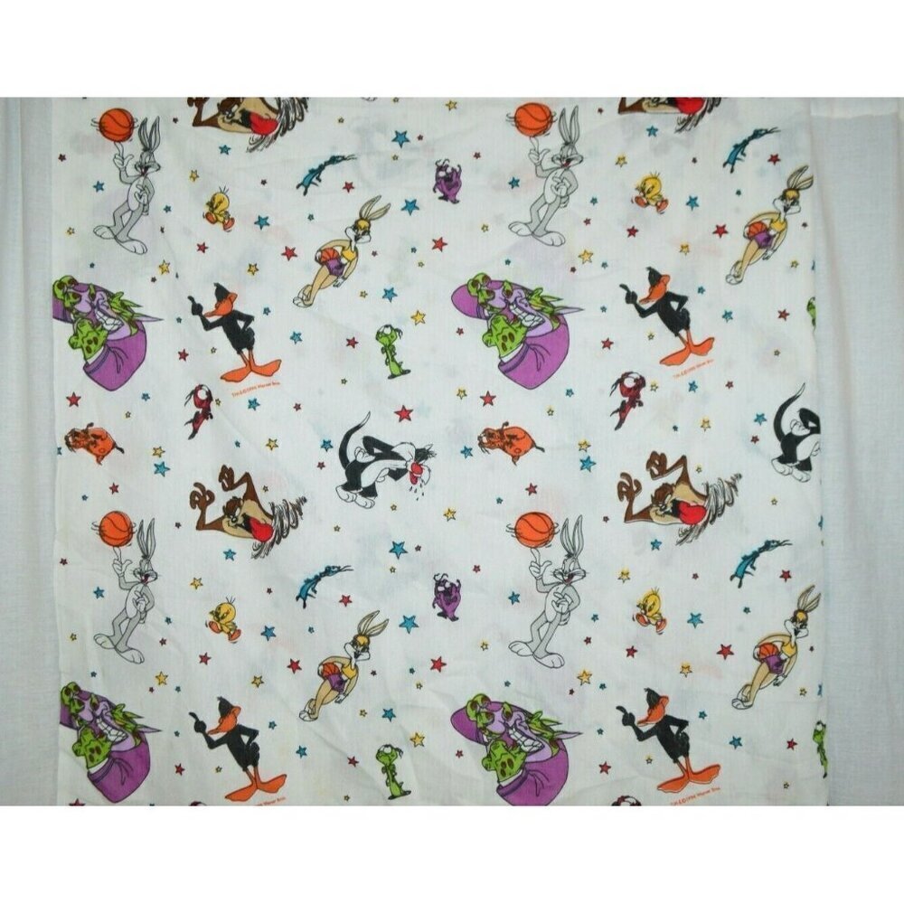 1996 Space Jam Looney Tunes Tune Squad Bugs Bunny Standard Twin Flat Sheet
